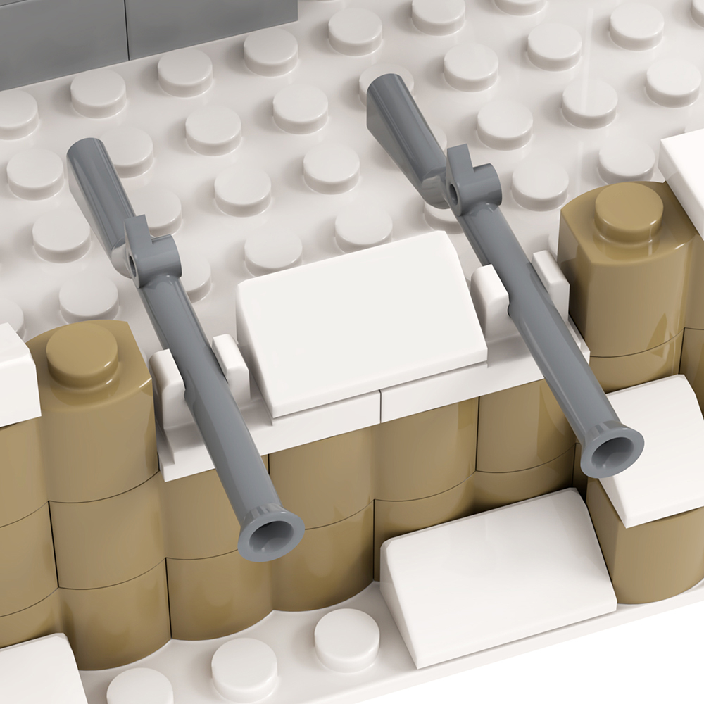 MOC5077-F Lego military Snow Command center building WW2 War scene toys soldiers army building blocks sets Toys for kids