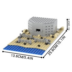 MOC5075-C Lego military World Highland Watchtower Sand bunkers bunkers building WW2 War scene toys soldiers army building blocks sets Toys for kids