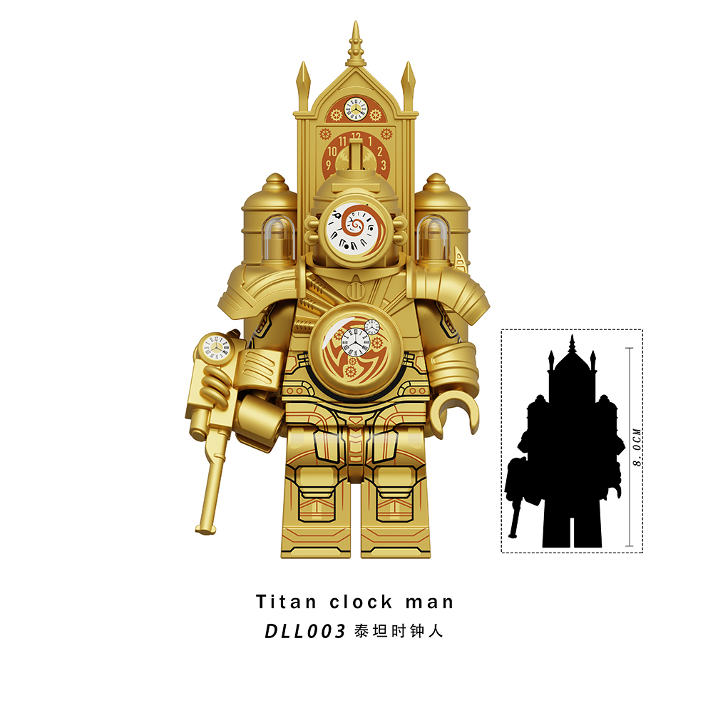 DLL001-009 New Skibidi Toilet Game Electric Drill Man Titan Clock Man Bell Man Wall Clock Man Alarm Clock Man Boss Building Blocks Kids Gift Toys