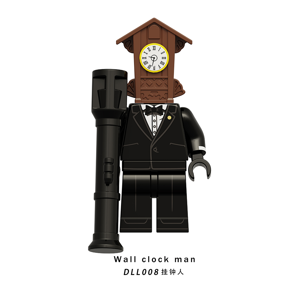 DLL001-009 New Skibidi Toilet Game Electric Drill Man Titan Clock Man Bell Man Wall Clock Man Alarm Clock Man Boss Building Blocks Kids Gift Toys