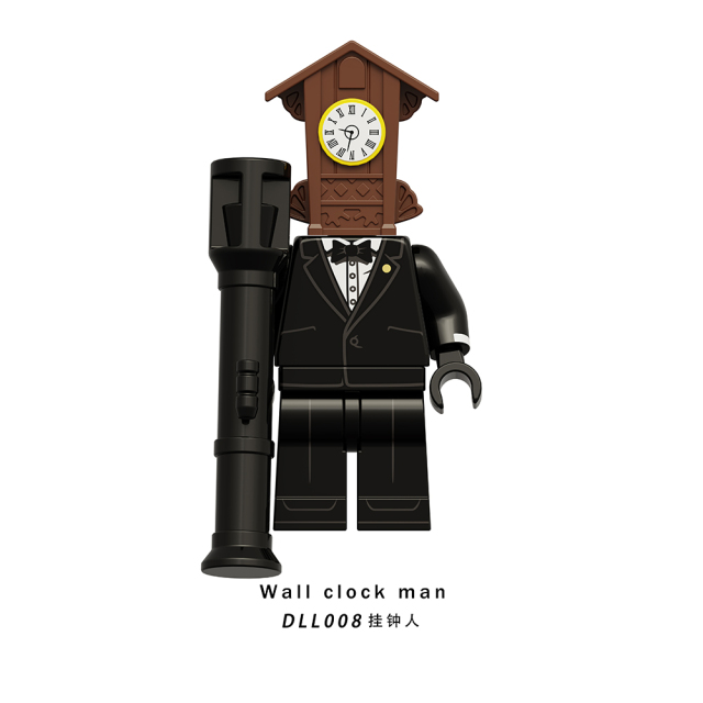 DLL001-009 New Skibidi Toilet Game Electric Drill Man Titan Clock Man Bell Man Wall Clock Man Alarm Clock Man Boss Building Blocks Kids Gift Toys