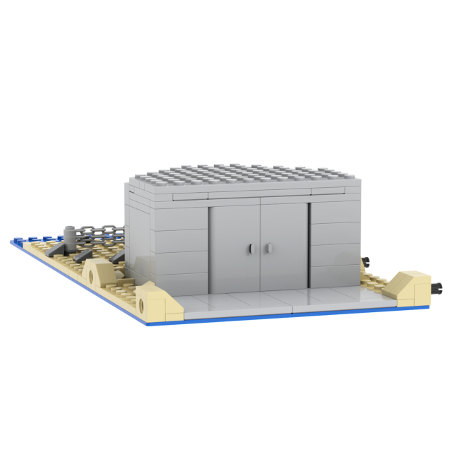 MOC5075-C Lego military World Highland Watchtower Sand bunkers bunkers building WW2 War scene toys soldiers army building blocks sets Toys for kids