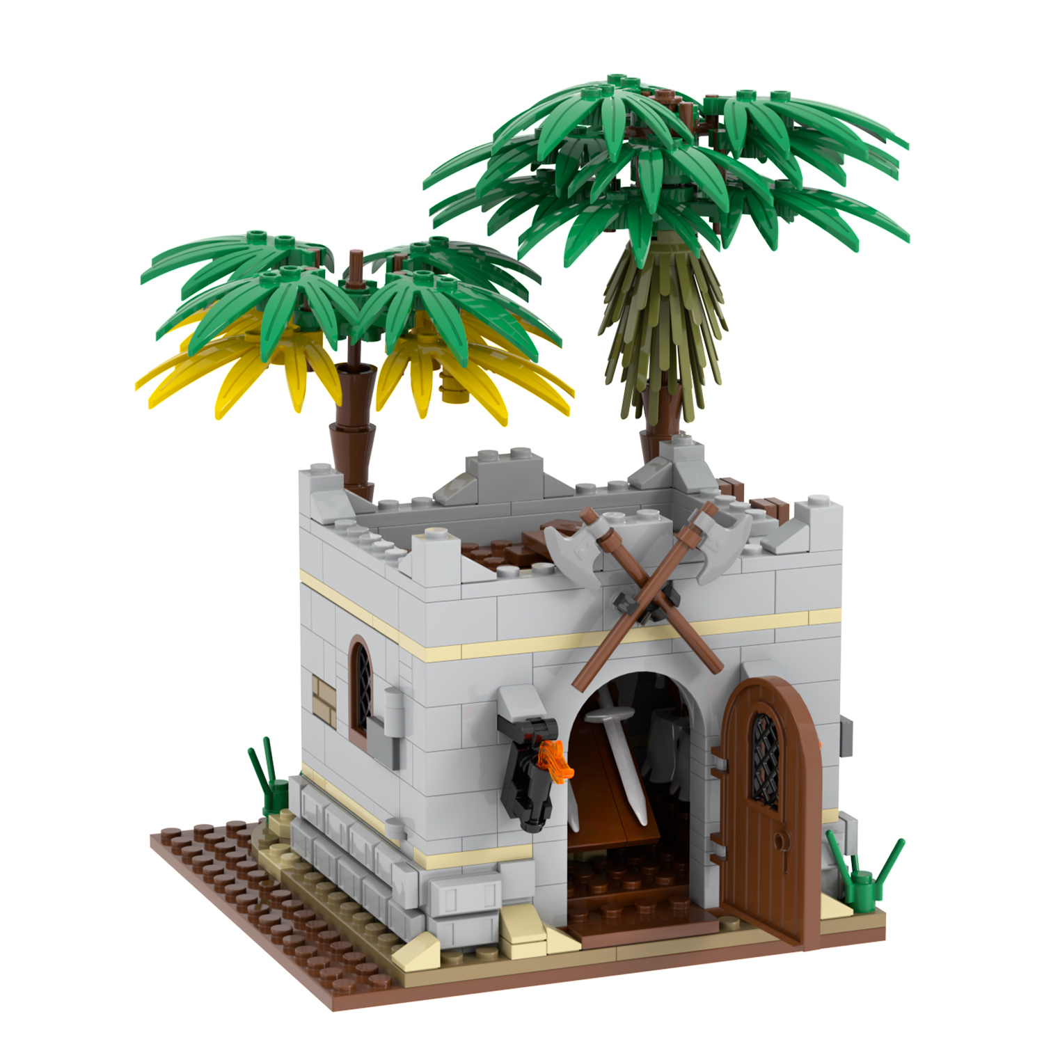 MOC5079 Lego military World Arsenal building WW2 War scene toys soldiers army building blocks sets Toys for kids