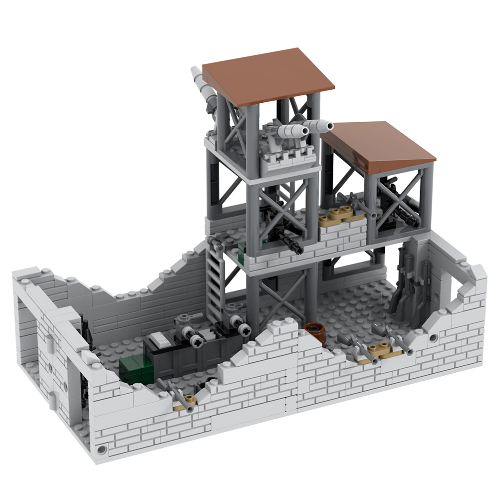 MOC5080 Lego military bases World Arsenal building WW2 War scene toys soldiers army building blocks sets Toys for kids