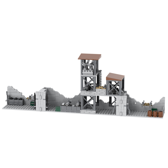 MOC5080 Lego military bases World Arsenal building WW2 War scene toys soldiers army building blocks sets Toys for kids