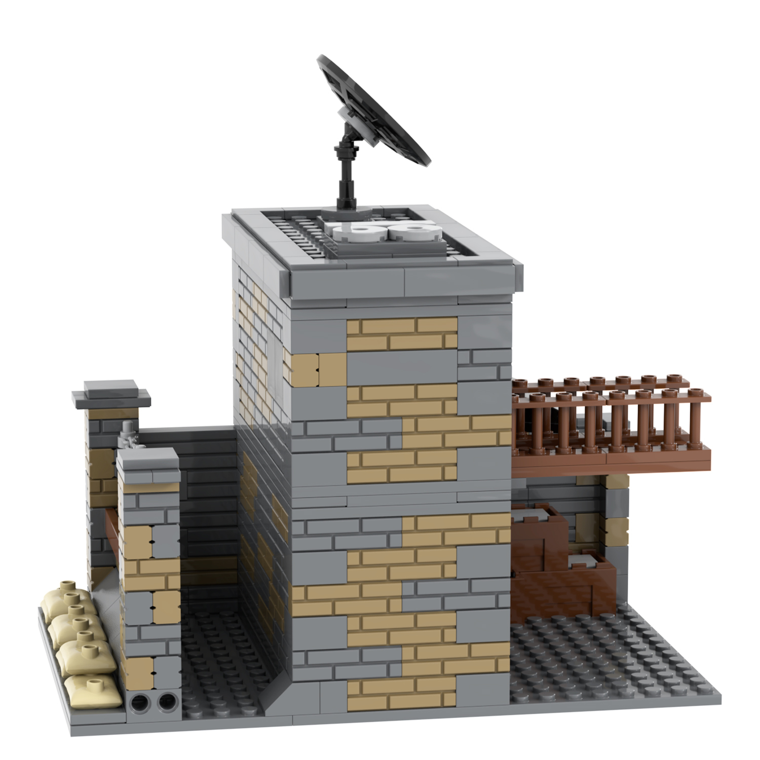 MOC5081-B Lego military bases World Gates towers Arsenal building WW2 War scene toys soldiers army building blocks sets Toys for kids