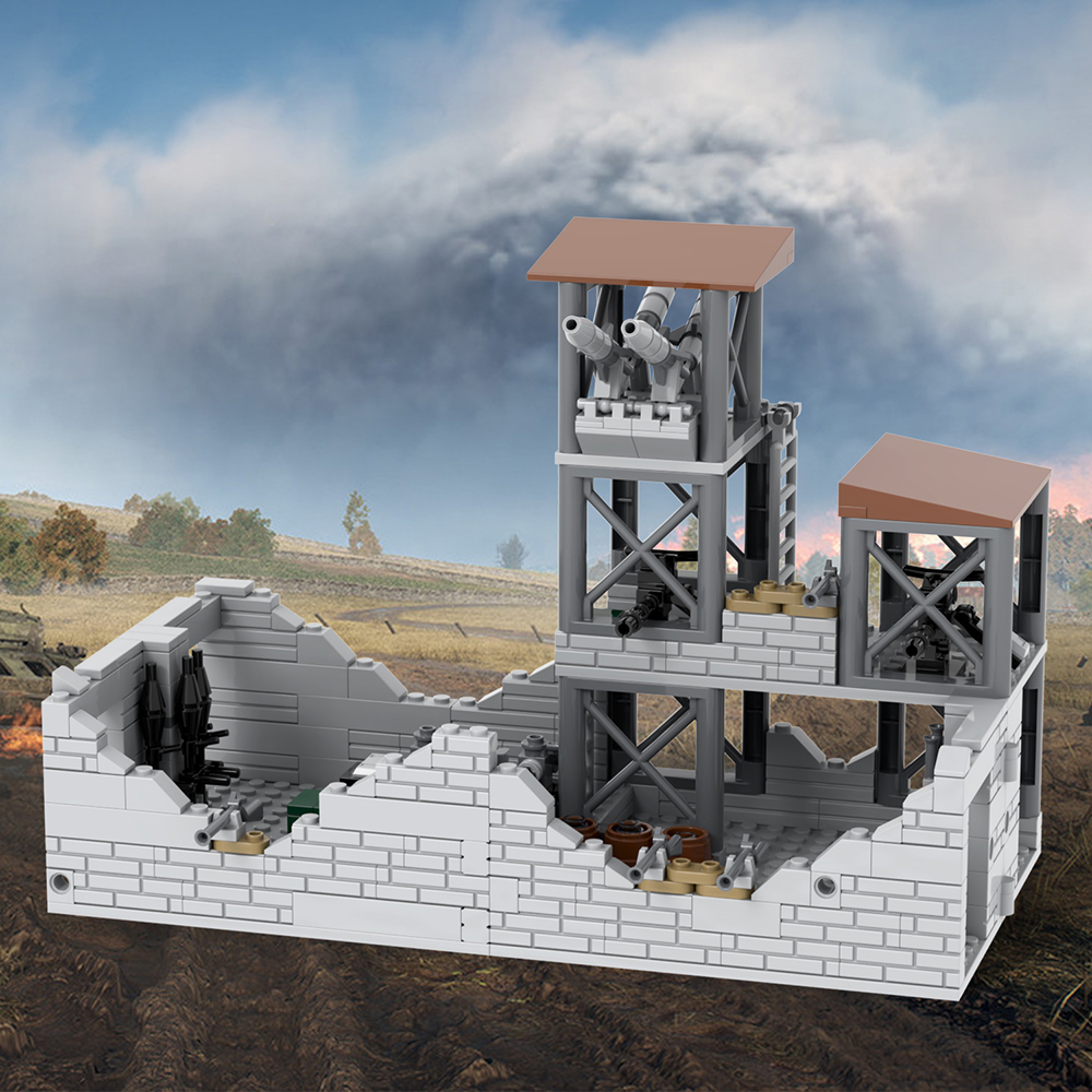 MOC5080 Lego military bases World Arsenal building WW2 War scene toys soldiers army building blocks sets Toys for kids