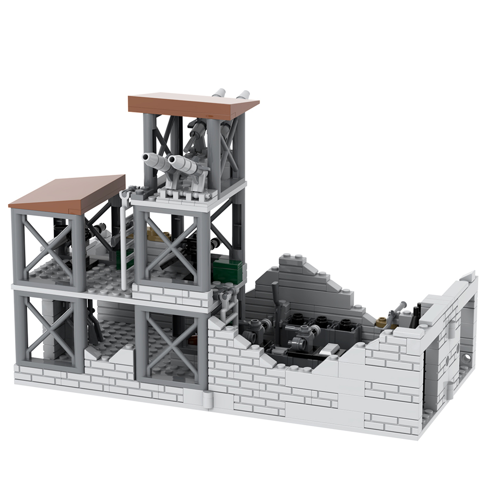 MOC5080 Lego military bases World Arsenal building WW2 War scene toys soldiers army building blocks sets Toys for kids