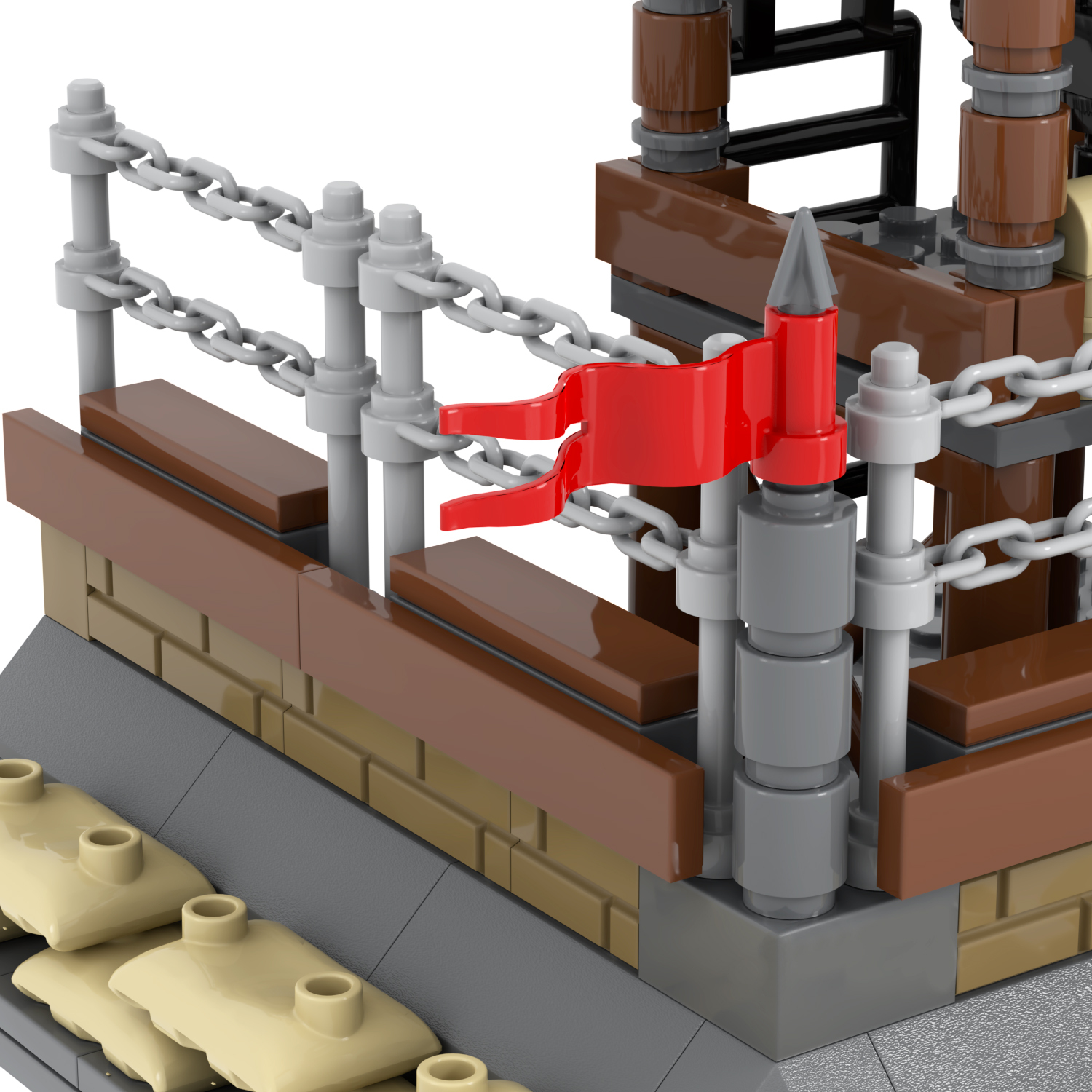 MOC5081-A Lego military bases World Gates towers Arsenal building WW2 War scene toys soldiers army building blocks sets Toys for kids