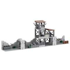 MOC5080 Lego military bases World Arsenal building WW2 War scene toys soldiers army building blocks sets Toys for kids