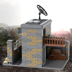 MOC5081-B Lego military bases World Gates towers Arsenal building WW2 War scene toys soldiers army building blocks sets Toys for kids