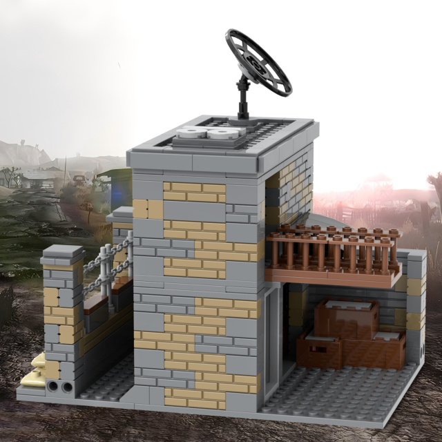 MOC5081-B Lego military bases World Gates towers Arsenal building WW2 War scene toys soldiers army building blocks sets Toys for kids