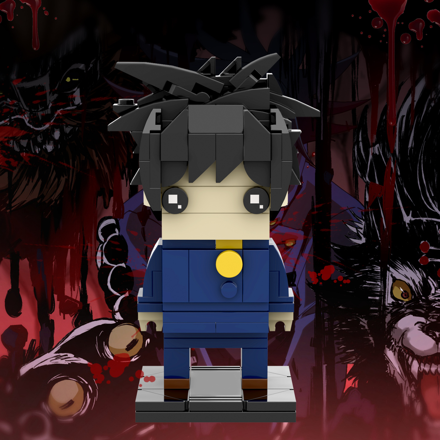 MOC7041 Jujutsu Kaisen Anime Fushiguro Megumi 165Pcs Bricks Action Model Educational Plastic DIY Building Blocks Kids Gift Toys Juguetes