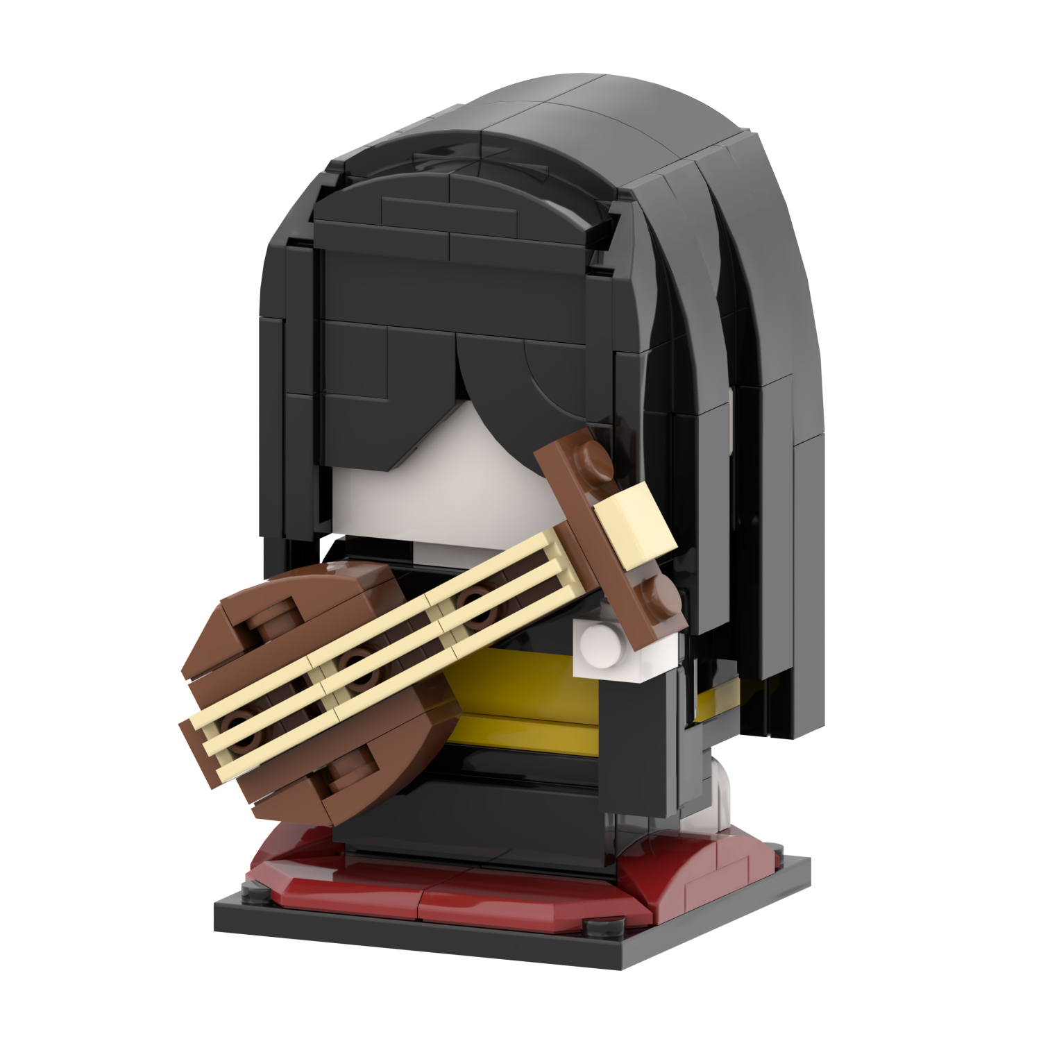 MOC7056 Demon Slayer Character Square Head Bricks 173Pcs Nakime Japanese Anime Educational Collect Plastic Building Blocks Kids Gift Toys