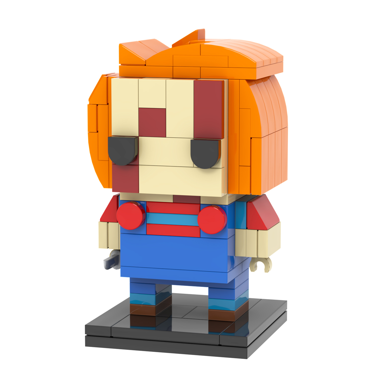 MOC7082 Square Head Bricks Chucky 138Pcs Halloween Horror Movie Character Assemble Collect Building Blocks Children Gift Toys