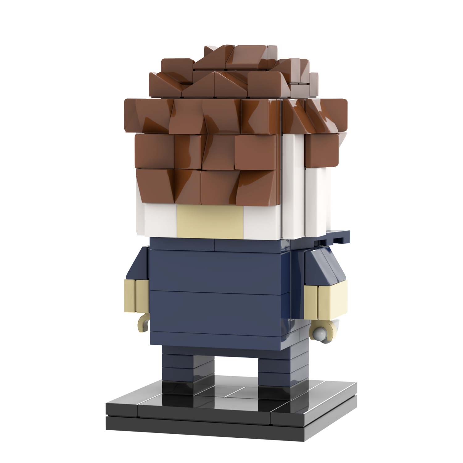 MOC7085 Michael Myers 130Pcs Square Head Bricks Halloween Horror Movie Character Assemble Collect Building Blocks Kids Gift Toys