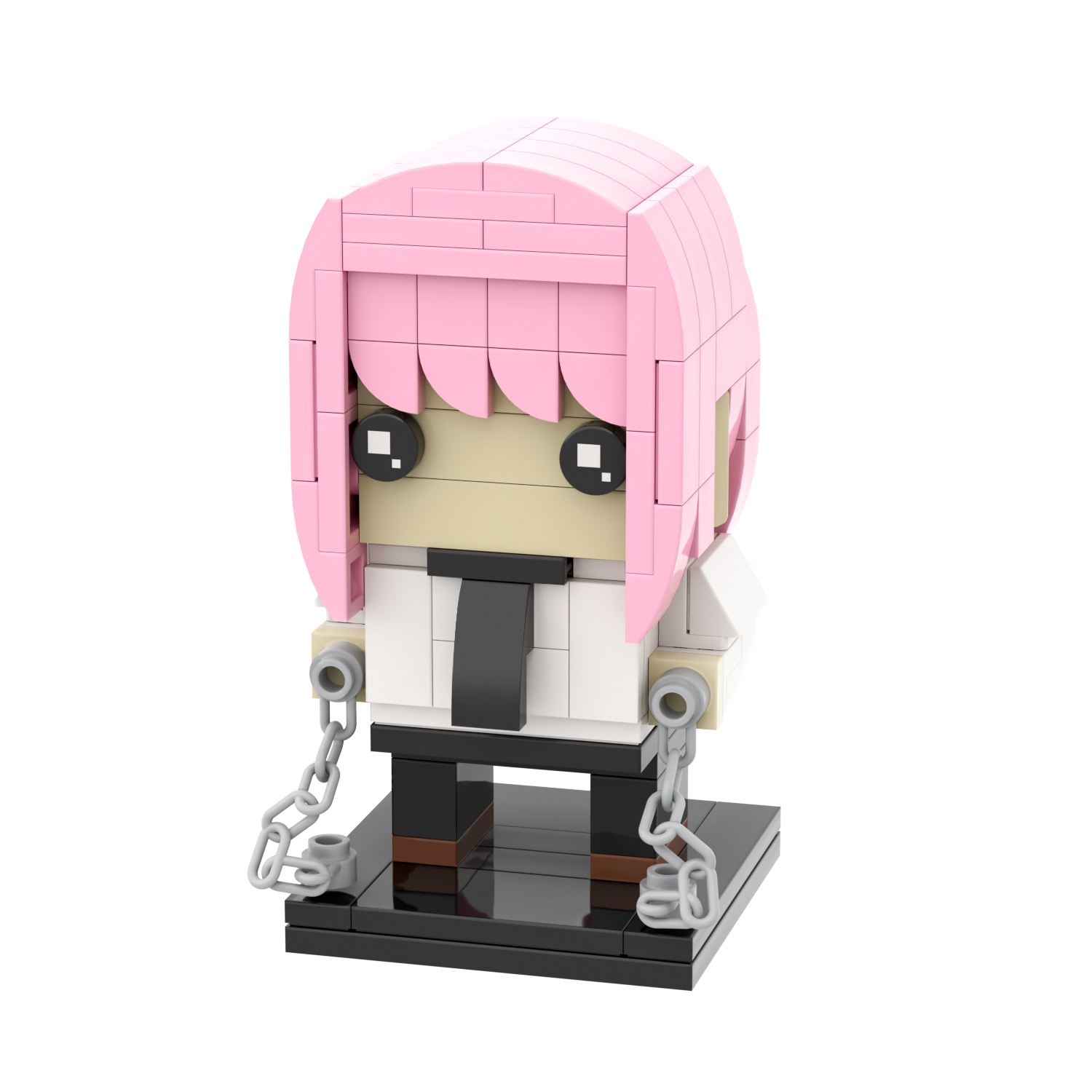 MOC7074 Chainsaw Man Makima 152Pcs Square Head Bricks Anime Educational Collect Plastic Building Blocks Kids Gift Toys