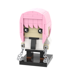MOC7074 Chainsaw Man Makima 152Pcs Square Head Bricks Anime Educational Collect Plastic Building Blocks Kids Gift Toys