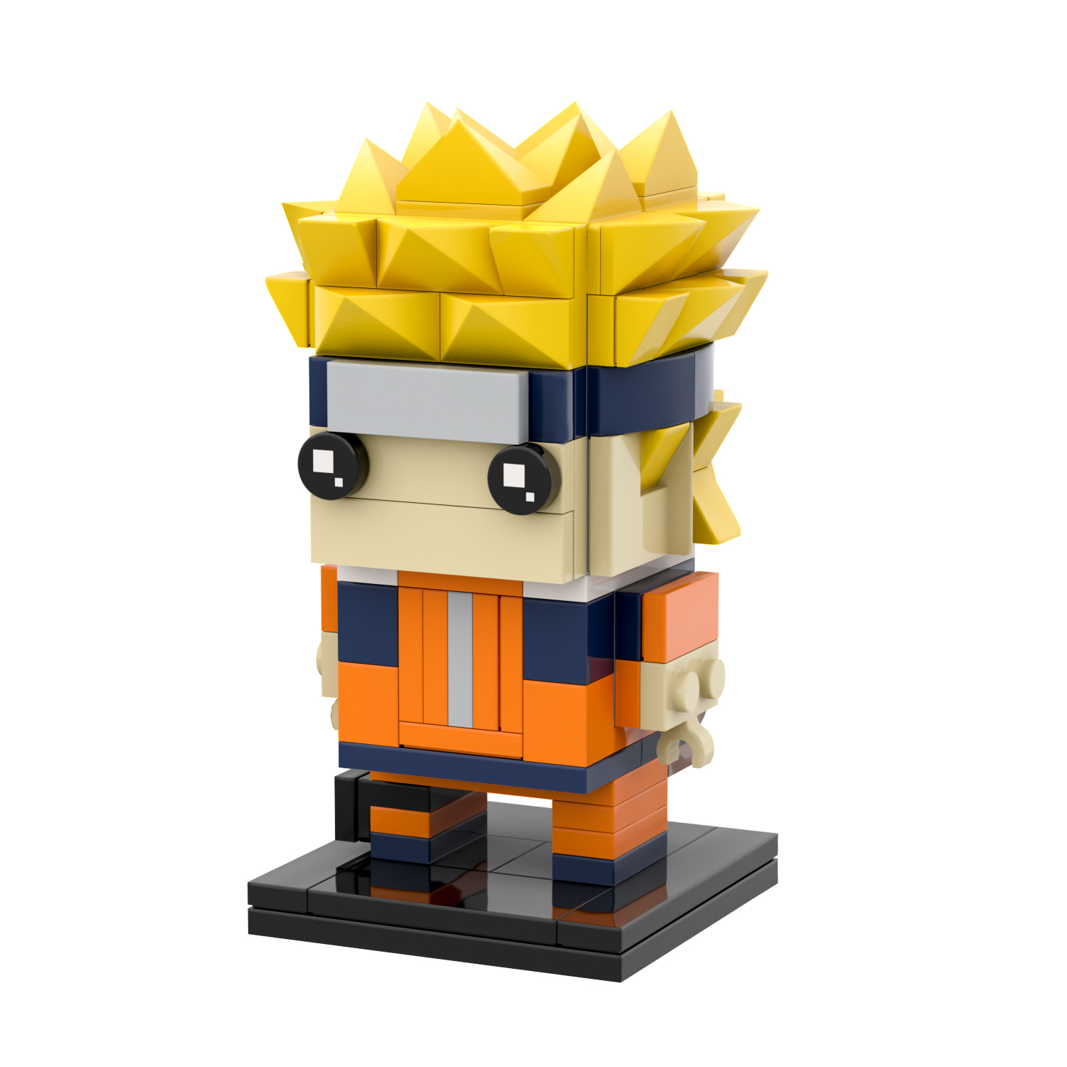 MOC7090 Japanese Anime Character Uzumaki Naruto Mooxi 157Pcs Square Head Bricks Plastic Assemble Educational Building Blocks Kids Gift Toys