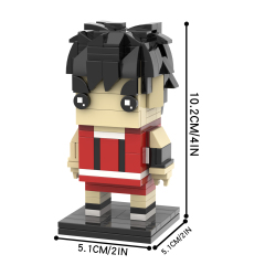 MOC7049 Slam Dunk Anime Kaede Rukawa 100Pcs Square Head Bricks Educational Collect Plastic Building Blocks Kids Gift Toys