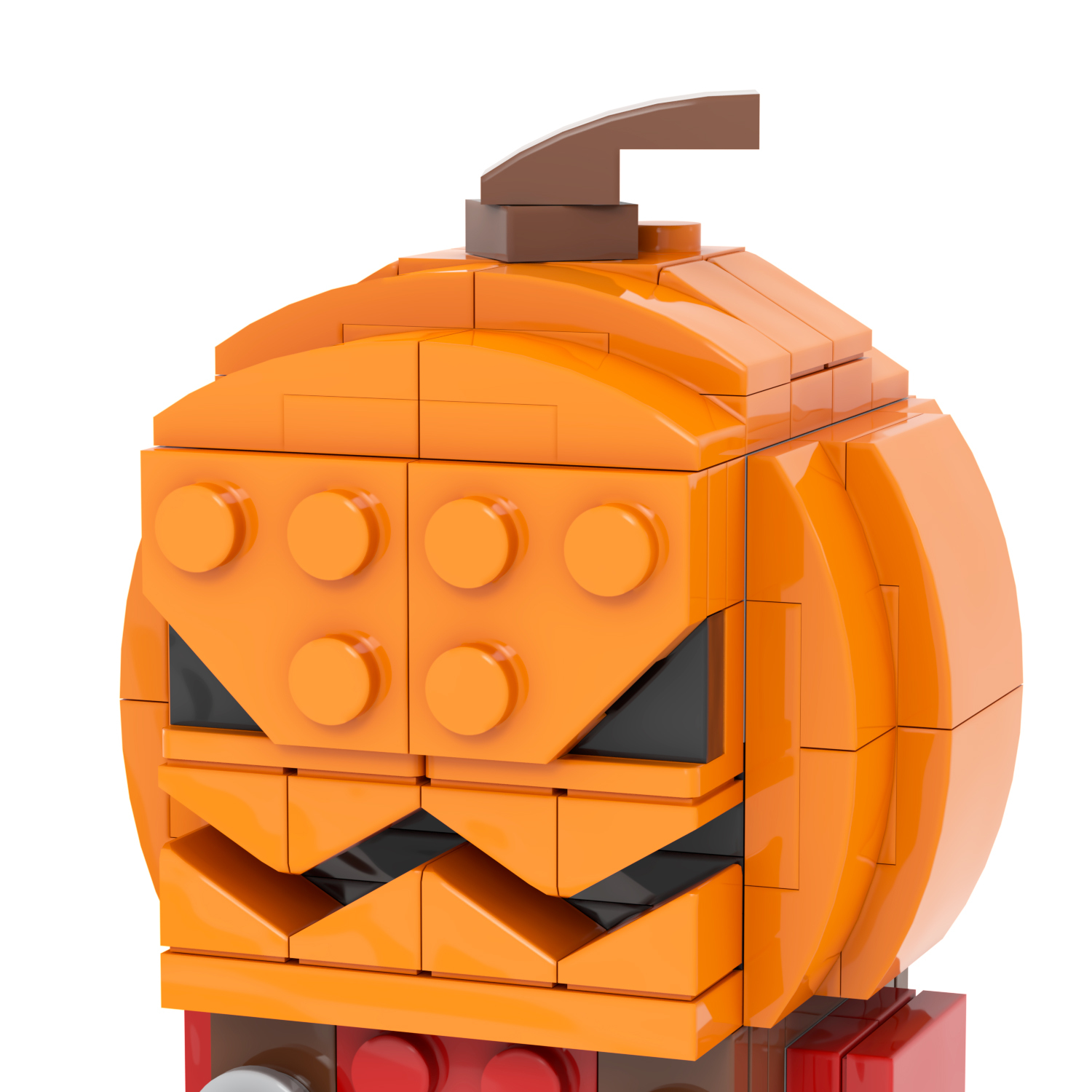 MOC7081 Halloween Horror Movie Character Square Head Bricks Pumpkin Head Demon139Pcs Assemble Collect Building Blocks Children Gift Toys