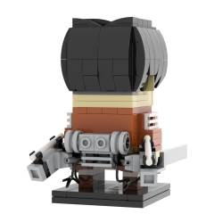 MOC7073 Attack On Titan Levi Ackerman 198Pcs Anime Character Square Head Bricks Collect Educational Building Blocks Kids Gift Toys