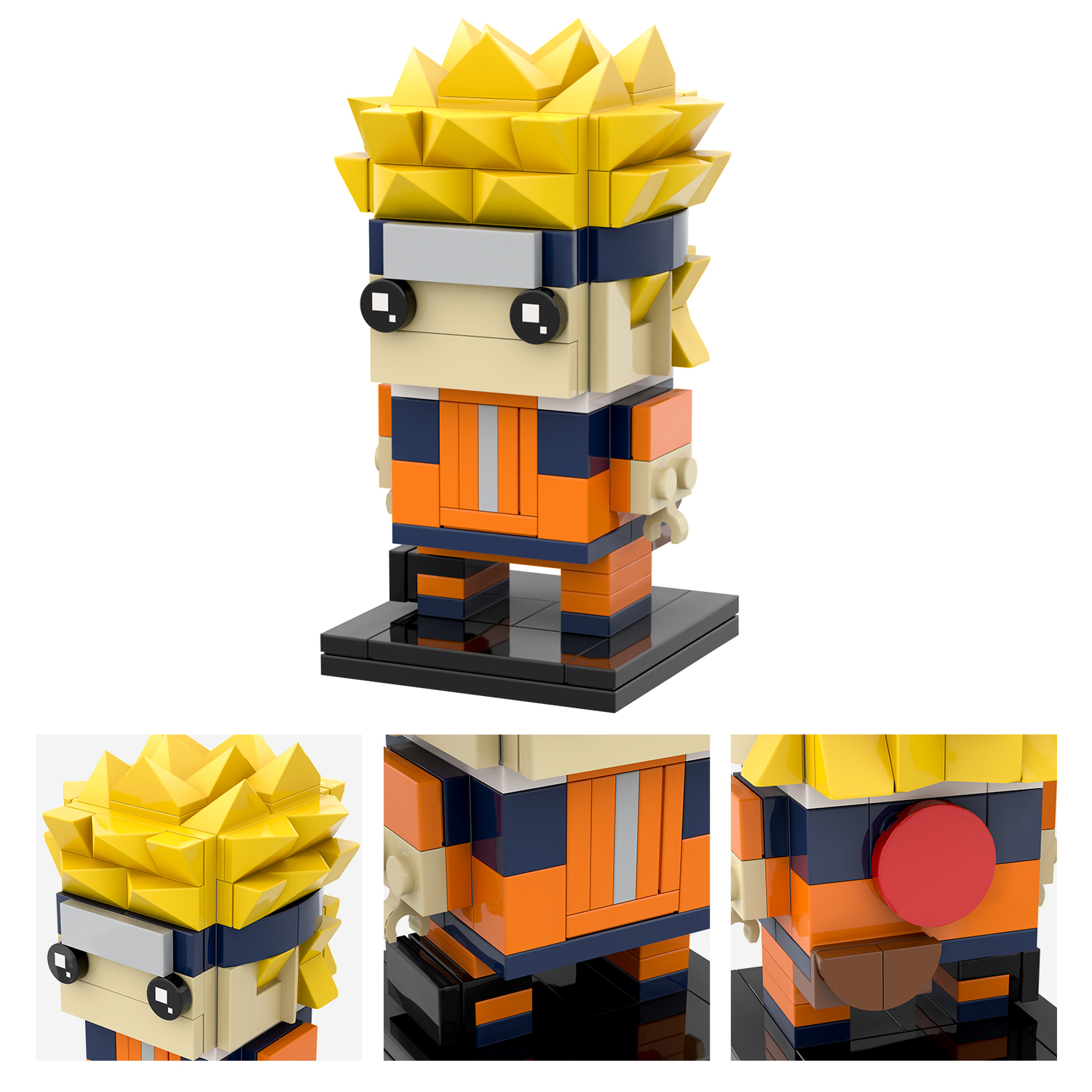 MOC7090 Japanese Anime Character Uzumaki Naruto Mooxi 157Pcs Square Head Bricks Plastic Assemble Educational Building Blocks Kids Gift Toys