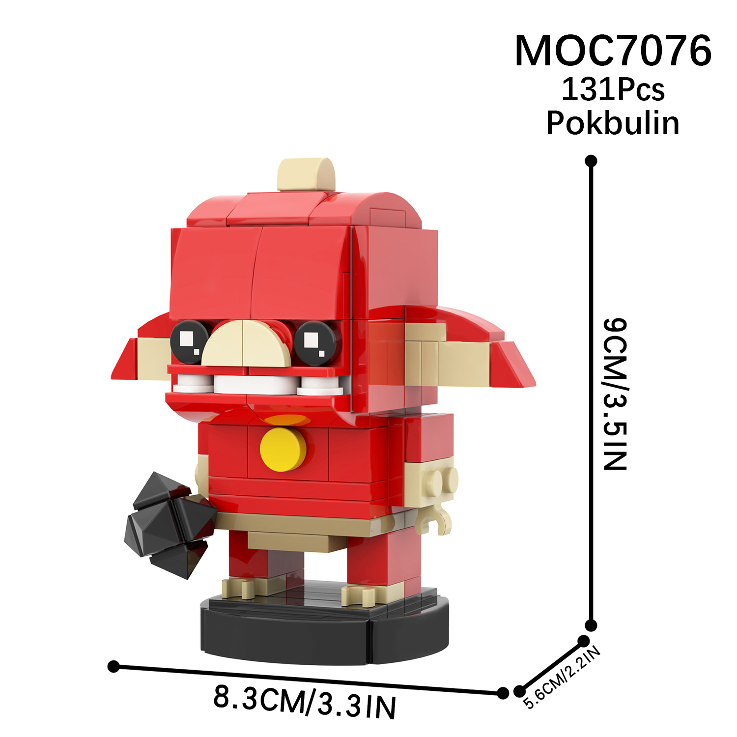 MOC7076 Legend of Zelda Game Character Pokbulin 131Pcs Square Head Bricks Model Assemble Educational DIY Building Blocks For Kids Gift Toys