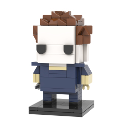 MOC7085 Michael Myers 130Pcs Square Head Bricks Halloween Horror Movie Character Assemble Collect Building Blocks Kids Gift Toys