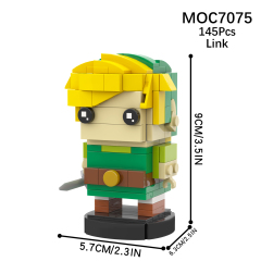 MOC7075 Link 145Pcs Legend of Zelda Game Character Square Head Bricks Model Assemble Educational DIY Building Blocks For Kids Gift Toys