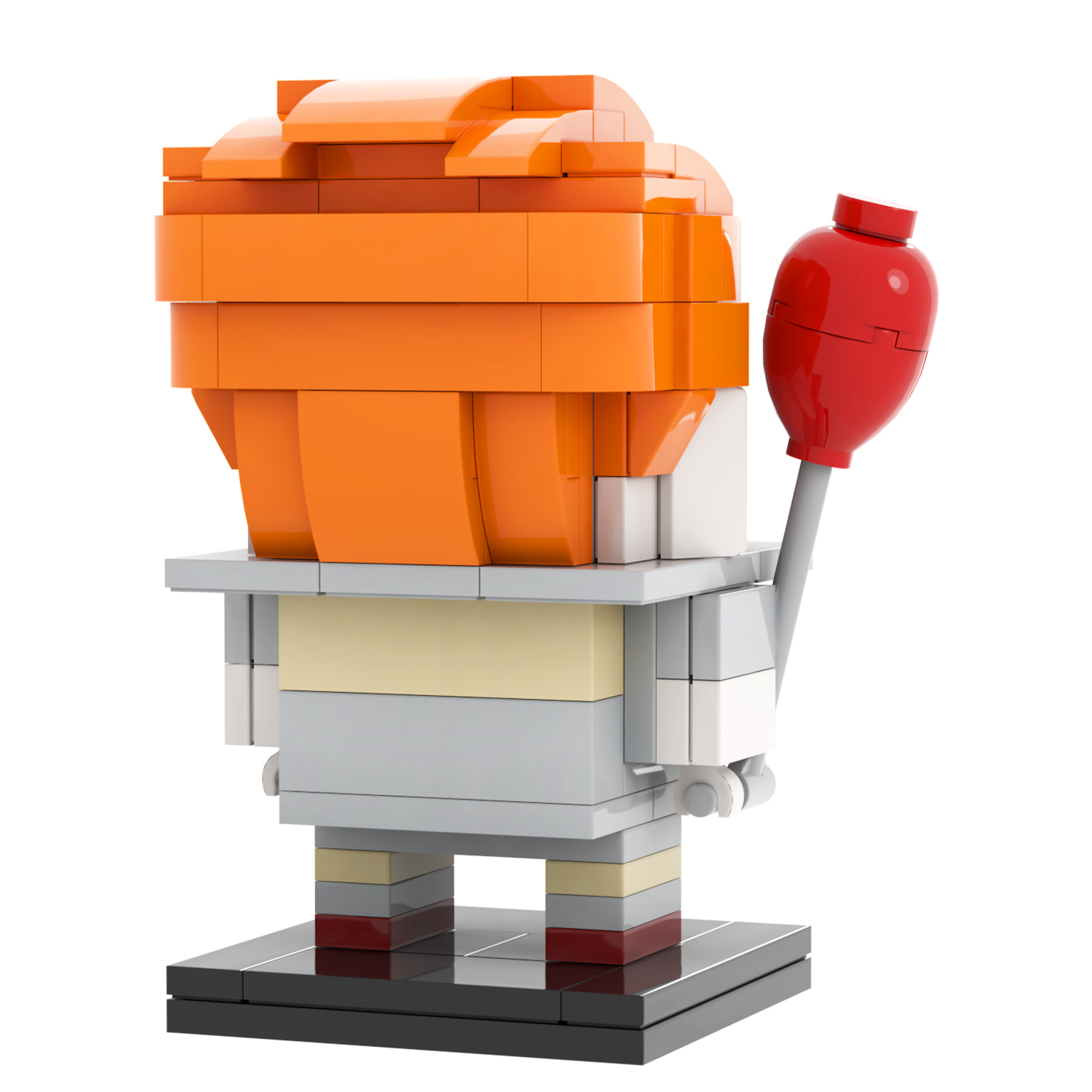 MOC7083 Square Head Bricks Pennywise 153Pcs Halloween Horror Movie Character Assemble Collect Building Blocks Children Gift Toys