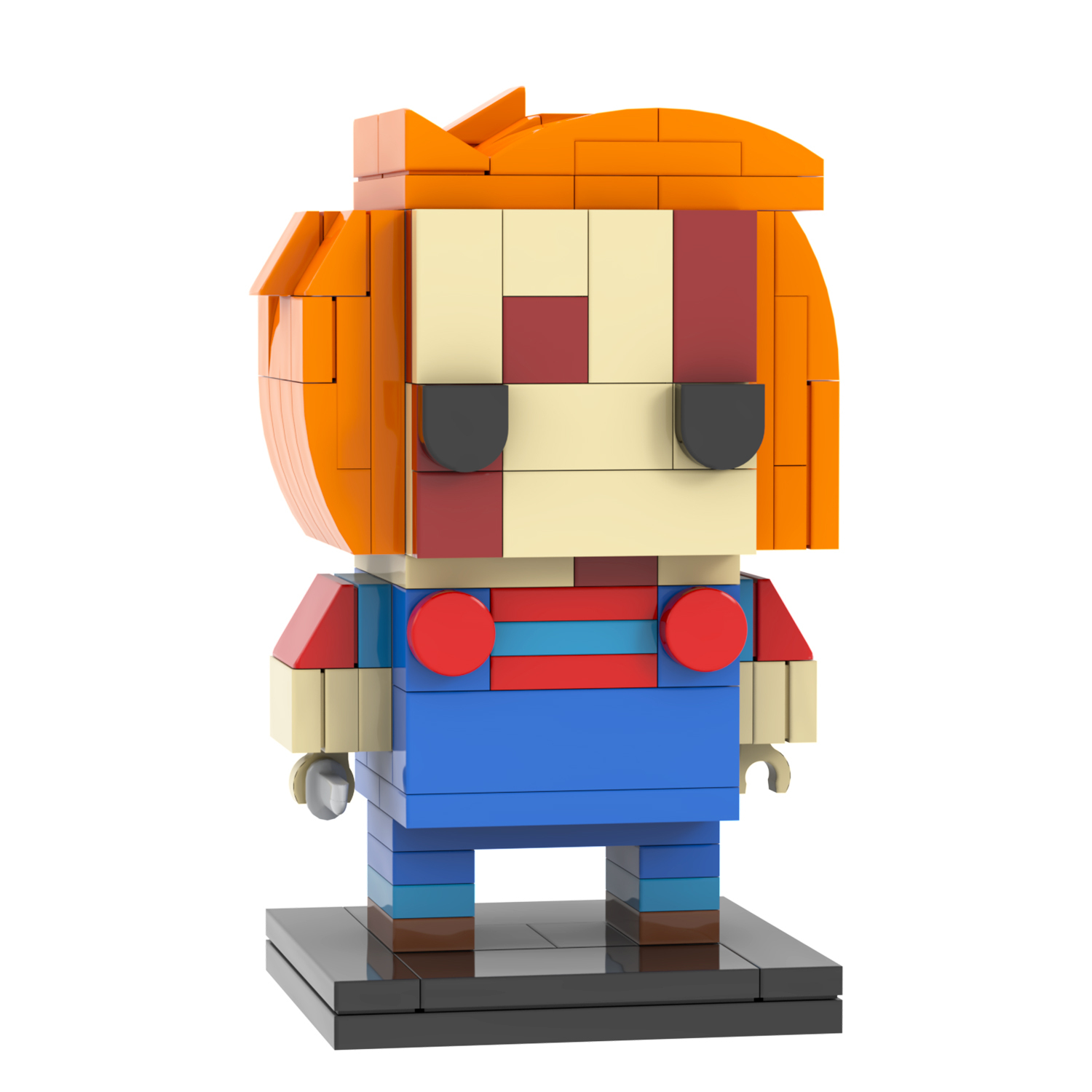 MOC7082 Square Head Bricks Chucky 138Pcs Halloween Horror Movie Character Assemble Collect Building Blocks Children Gift Toys