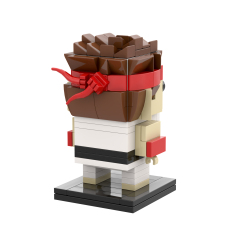 MOC7069 Ryu 144Pcs Square Head Bricks The King of Fighters Action Cartoon Game Character Model Assembly DIY Building Blocks For Kids Gift Toys