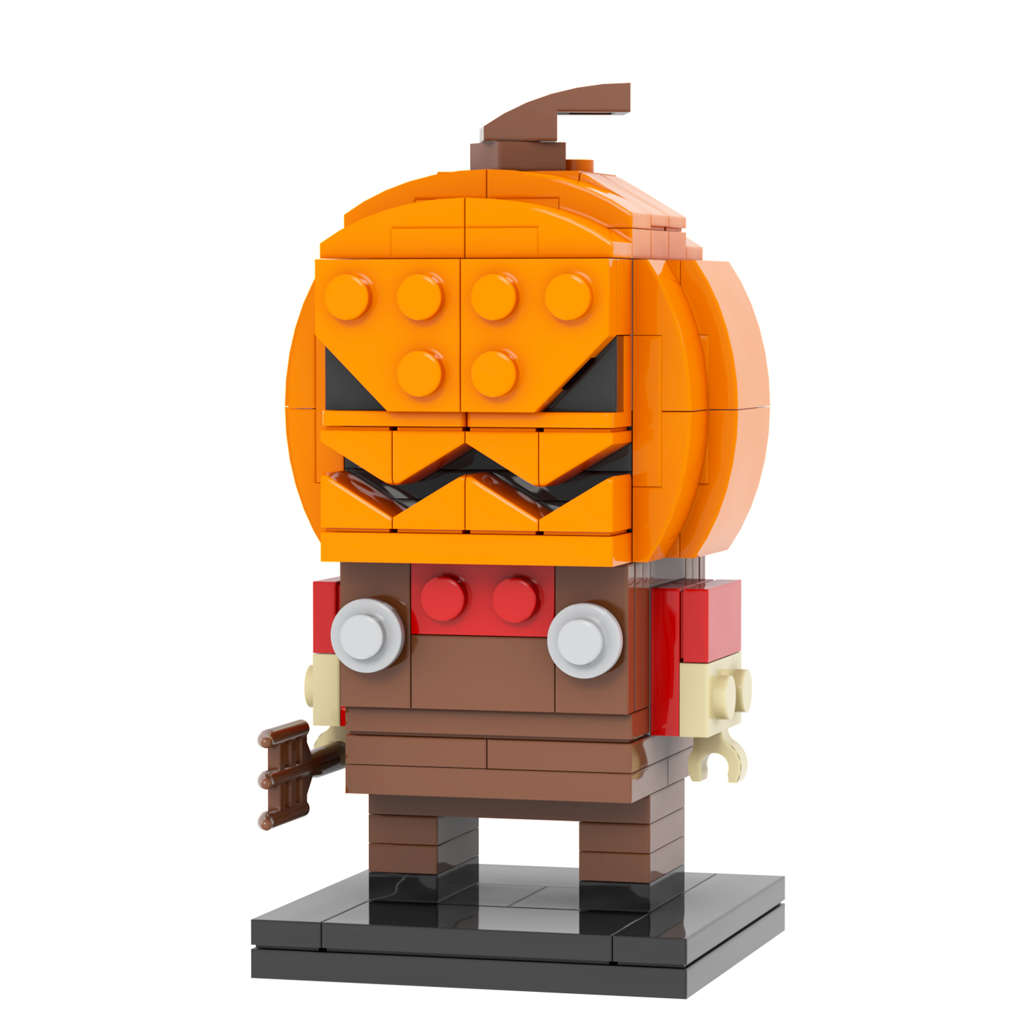 MOC7081 Halloween Horror Movie Character Square Head Bricks Pumpkin Head Demon139Pcs Assemble Collect Building Blocks Children Gift Toys