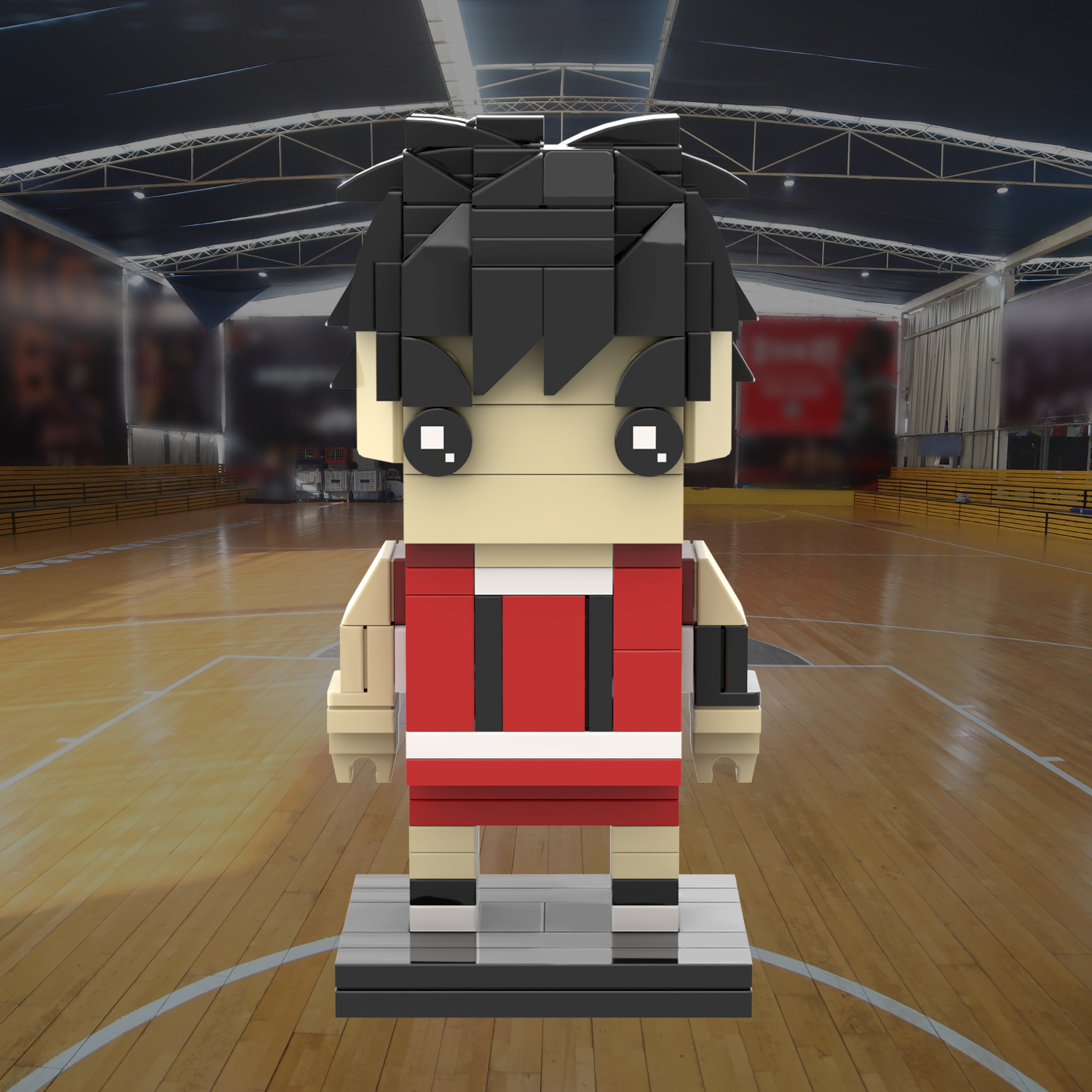MOC7049 Slam Dunk Anime Kaede Rukawa 100Pcs Square Head Bricks Educational Collect Plastic Building Blocks Kids Gift Toys