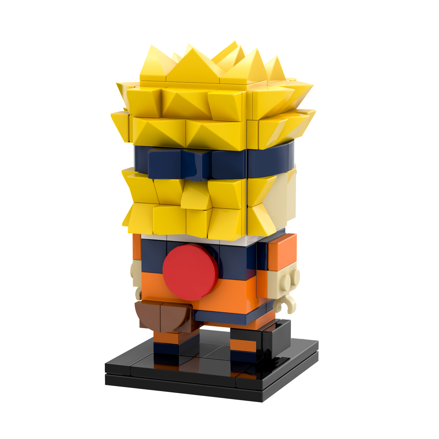 MOC7090 Japanese Anime Character Uzumaki Naruto Mooxi 157Pcs Square Head Bricks Plastic Assemble Educational Building Blocks Kids Gift Toys