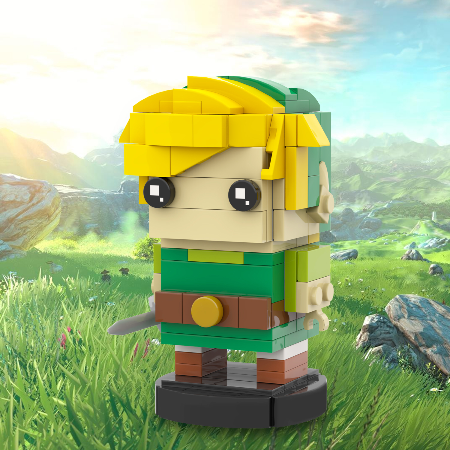 MOC7075 Link 145Pcs Legend of Zelda Game Character Square Head Bricks Model Assemble Educational DIY Building Blocks For Kids Gift Toys