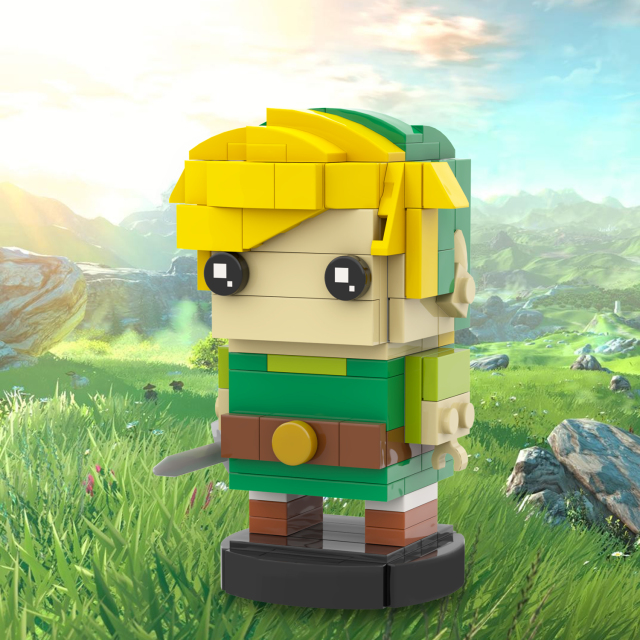 MOC7075 Link 145Pcs Legend of Zelda Game Character Square Head Bricks Model Assemble Educational DIY Building Blocks For Kids Gift Toys