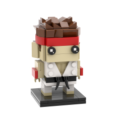 MOC7069 Ryu 144Pcs Square Head Bricks The King of Fighters Action Cartoon Game Character Model Assembly DIY Building Blocks For Kids Gift Toys