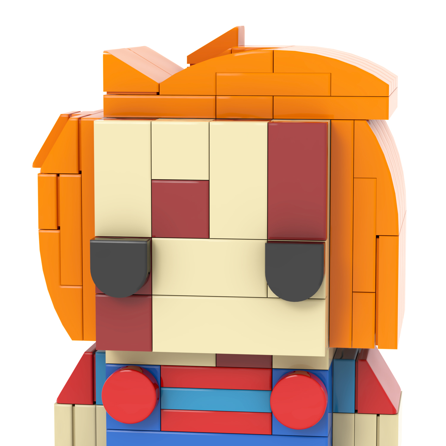 MOC7082 Square Head Bricks Chucky 138Pcs Halloween Horror Movie Character Assemble Collect Building Blocks Children Gift Toys