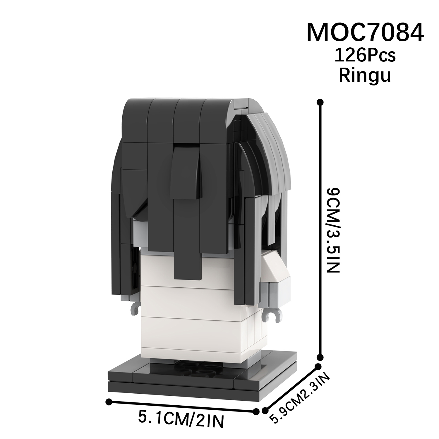 MOC7084 Yamamura Sadako Ringu 126Pcs Square Head Bricks Halloween Horror Movie Character Assemble Collect Building Blocks Kids Gift Toys