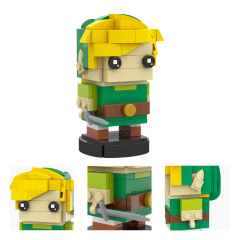 MOC7075 Link 145Pcs Legend of Zelda Game Character Square Head Bricks Model Assemble Educational DIY Building Blocks For Kids Gift Toys