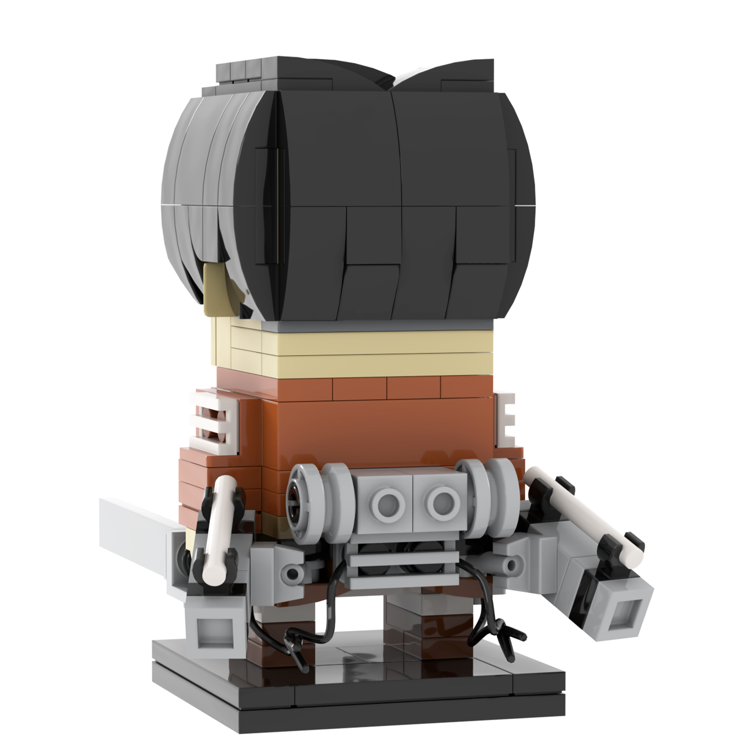 MOC7073 Attack On Titan Levi Ackerman 198Pcs Anime Character Square Head Bricks Collect Educational Building Blocks Kids Gift Toys