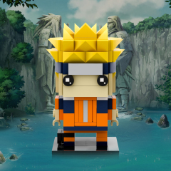 MOC7090 Japanese Anime Character Uzumaki Naruto Mooxi 157Pcs Square Head Bricks Plastic Assemble Educational Building Blocks Kids Gift Toys