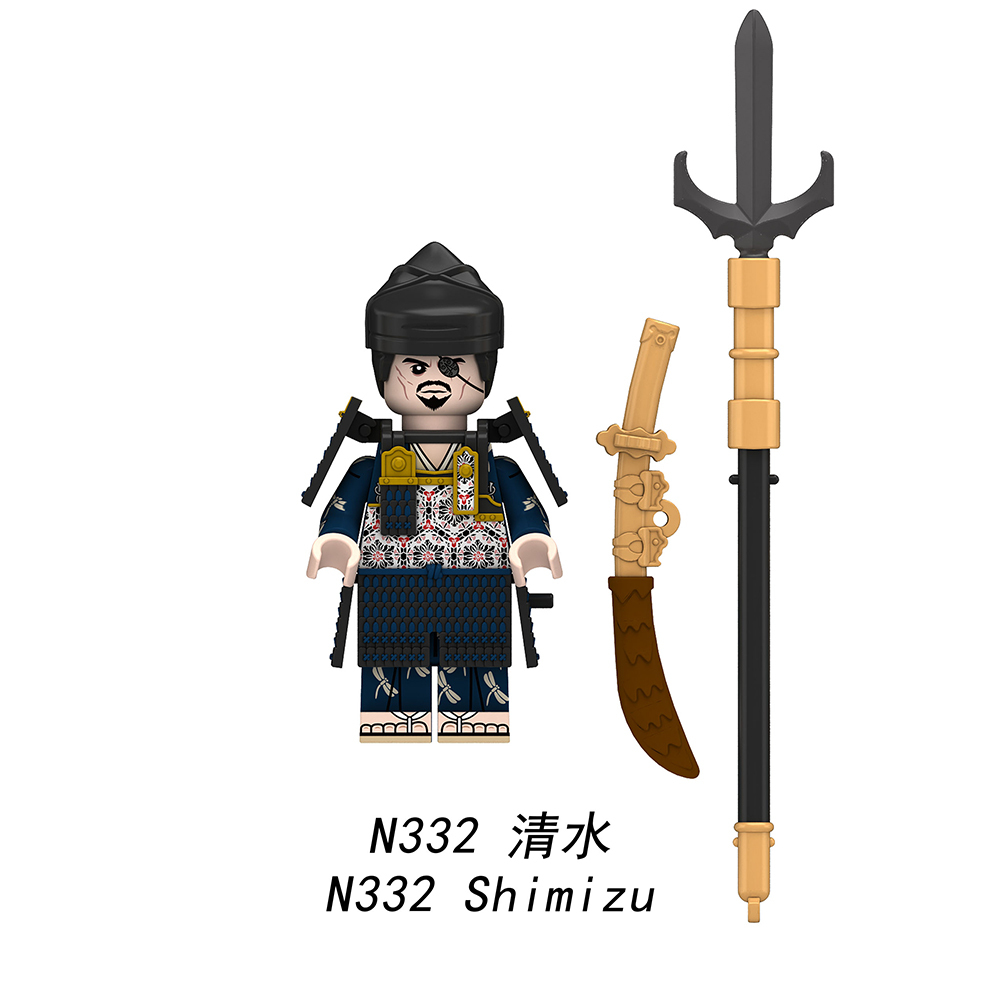 N326-333 Japanese Anime SAMURAI 7 Character Kyuzo Gion Heiwachi Satsuki Masashige Apenanka Shimizu Aoi Building Blocks Kids Toys