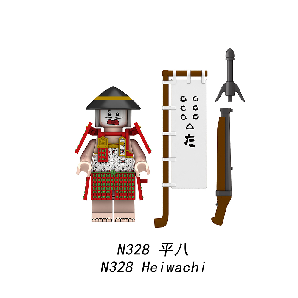 N326-333 Japanese Anime SAMURAI 7 Character Kyuzo Gion Heiwachi Satsuki Masashige Apenanka Shimizu Aoi Building Blocks Kids Toys