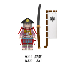 N326-333 Japanese Anime SAMURAI 7 Character Kyuzo Gion Heiwachi Satsuki Masashige Apenanka Shimizu Aoi Building Blocks Kids Toys