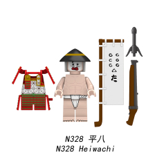 N326-333 Japanese Anime SAMURAI 7 Character Kyuzo Gion Heiwachi Satsuki Masashige Apenanka Shimizu Aoi Building Blocks Kids Toys