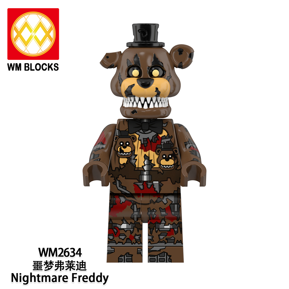 WM6173 FNAF five nights five nights at freddy's Nightmare Freedy Jack O Chica Phantom Foxy Clockwork Ballora Springtrap Jack O Bonnie Nightmare Bonnie mini figures juguetes mini toys building blocks sets Toys for kids