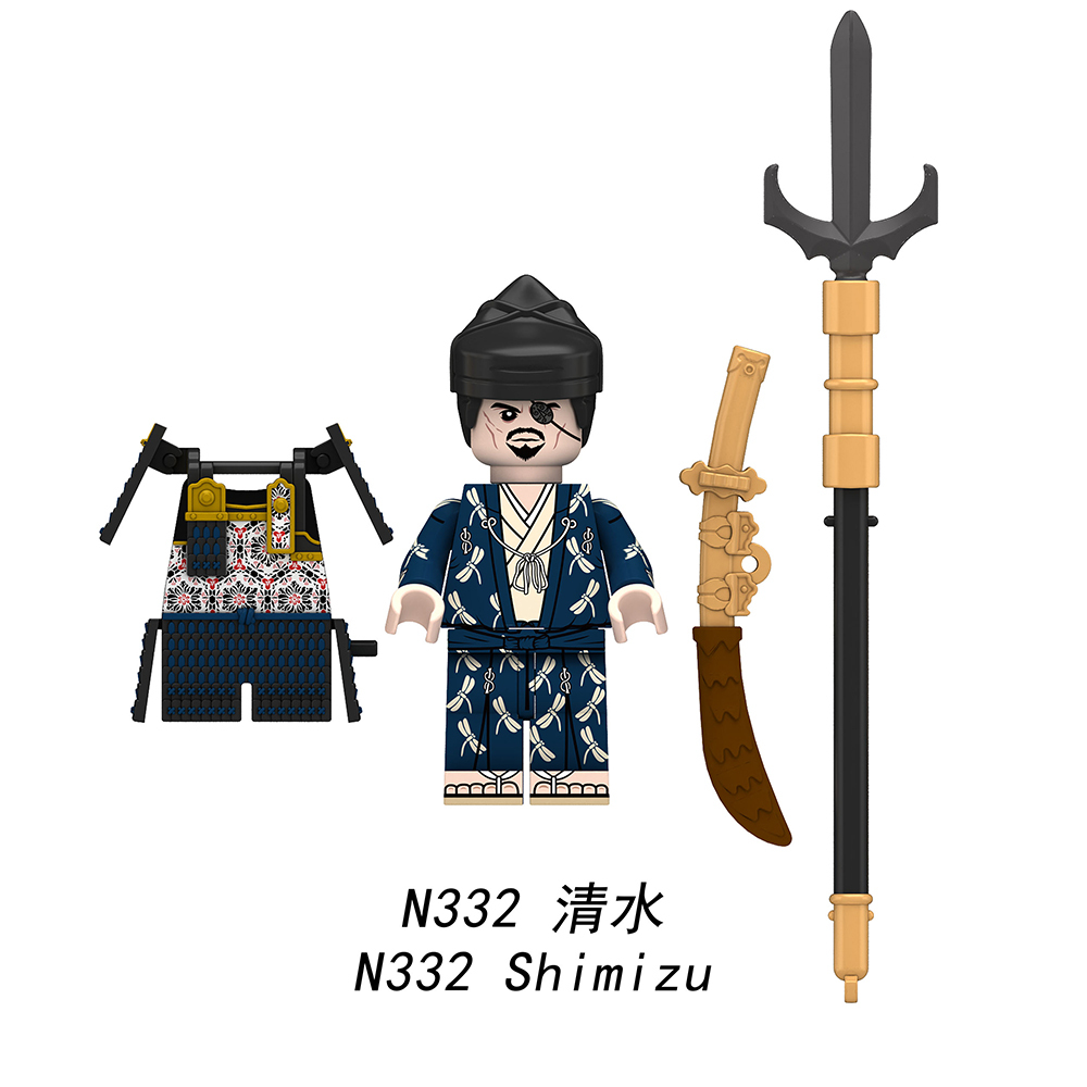 N326-333 Japanese Anime SAMURAI 7 Character Kyuzo Gion Heiwachi Satsuki Masashige Apenanka Shimizu Aoi Building Blocks Kids Toys